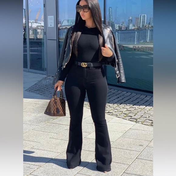 Fashionova black flare jeans - Picture 1 of 7